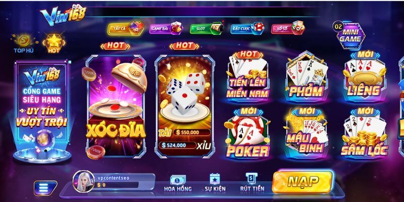 Liêng là game cược đình đám ở Vin168 tính đến hiện tại