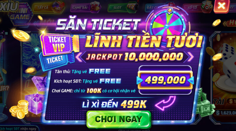 Minigame pop-up nhả tiền tươi