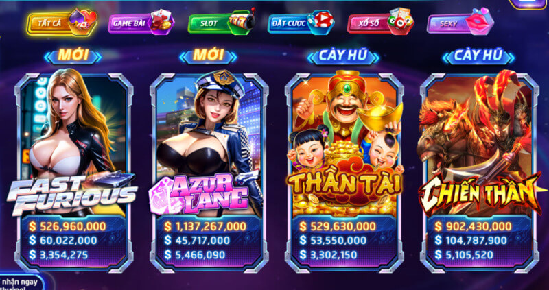 List game nổ hũ ở nhà cái Vin168